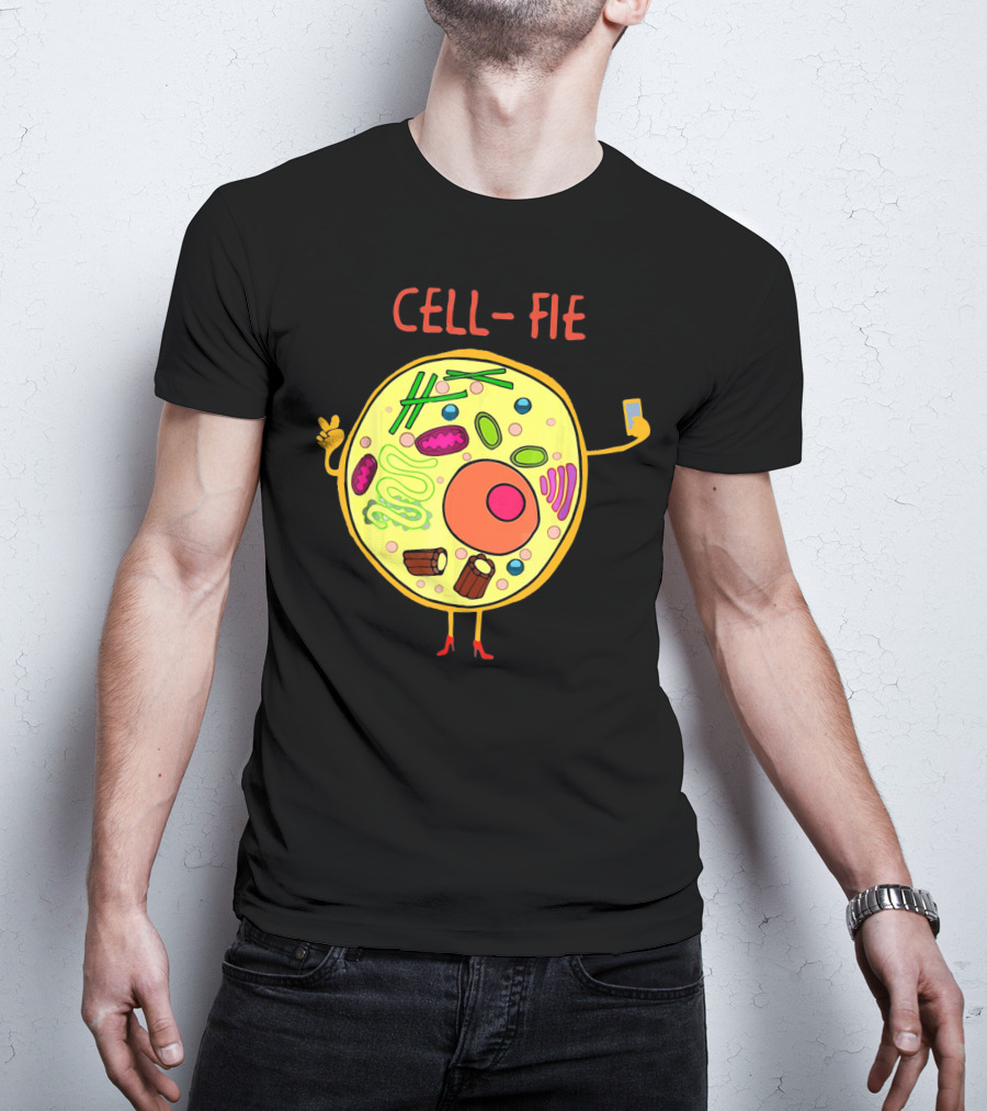 CELL-FIE Funny Science Biology Humor T-Shirt