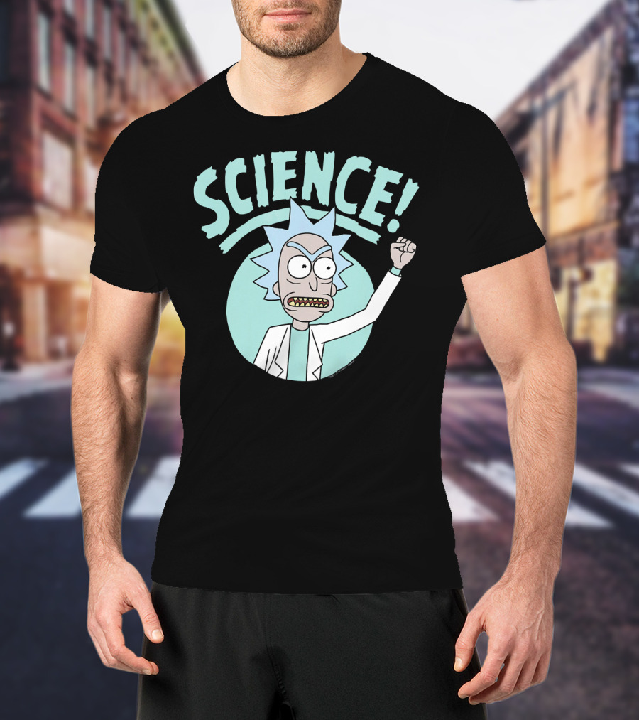 Rick And Morty Science Punch Fist Raised T-Shirt