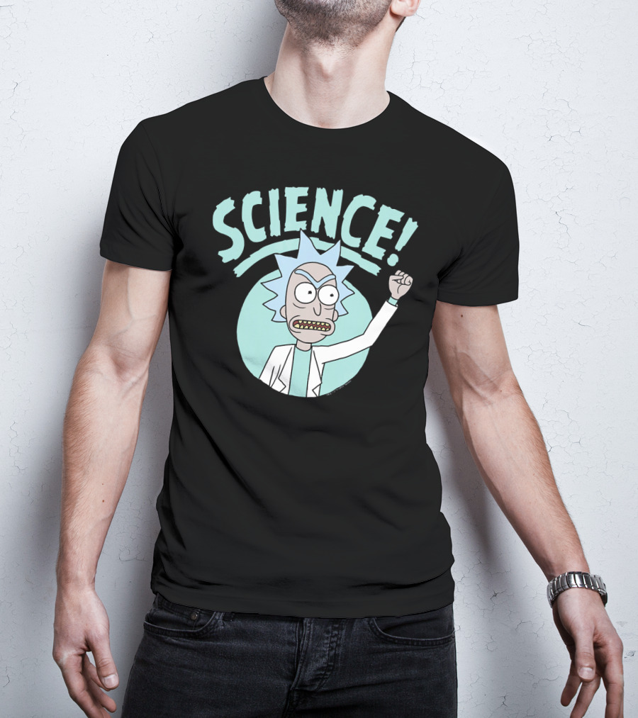 Rick And Morty Science Punch Fist Raised T-Shirt