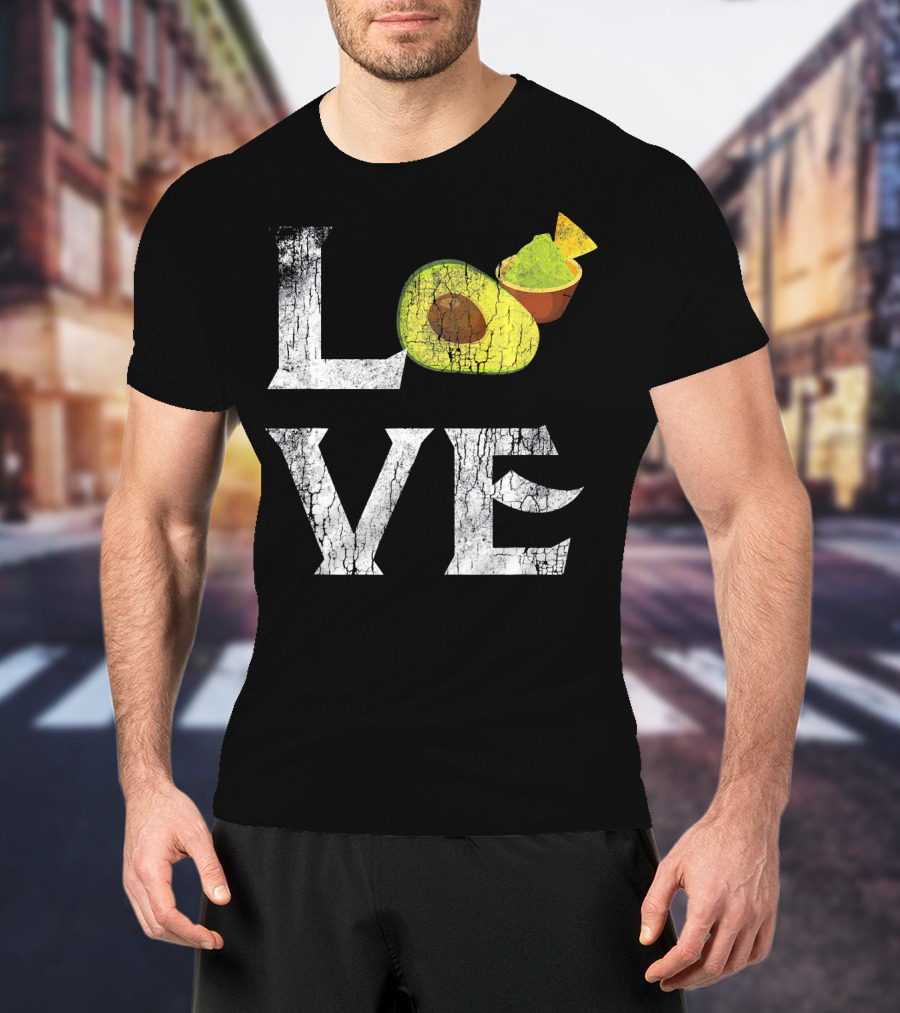 Love Mexican Guacamole Avocado Vegan Tex-Mex Passion T-Shirt