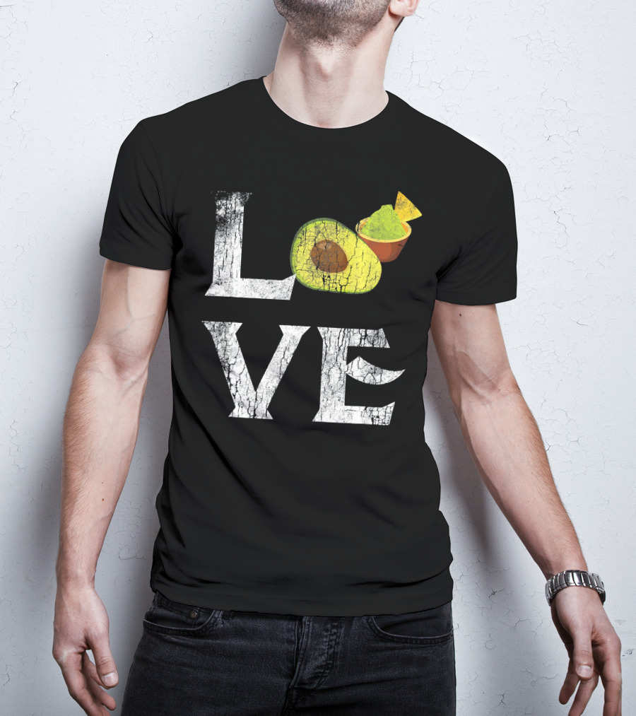Love Mexican Guacamole Avocado Vegan Tex-Mex Passion T-Shirt