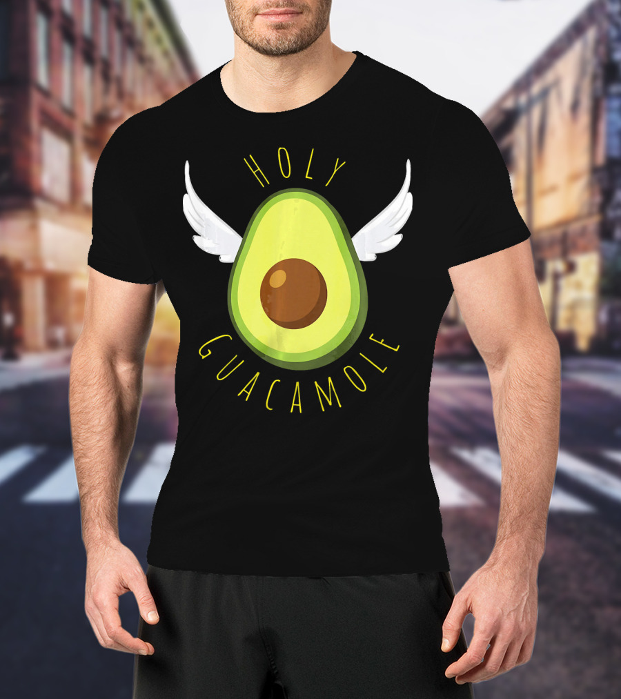 Holy Guacamole Avocado Angel Wings T-Shirt