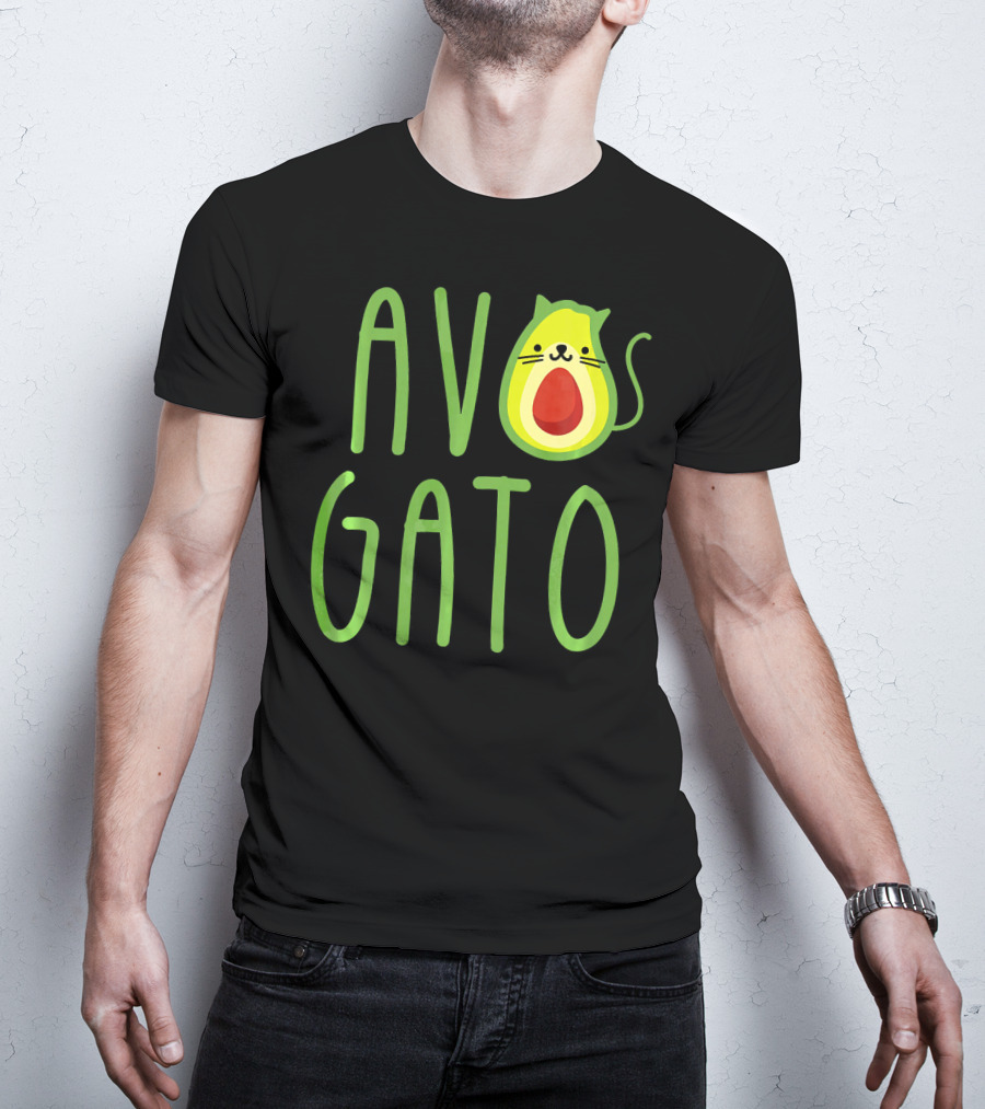 Funny Avogato Cat Cute Guacamole Avocado T-Shirt