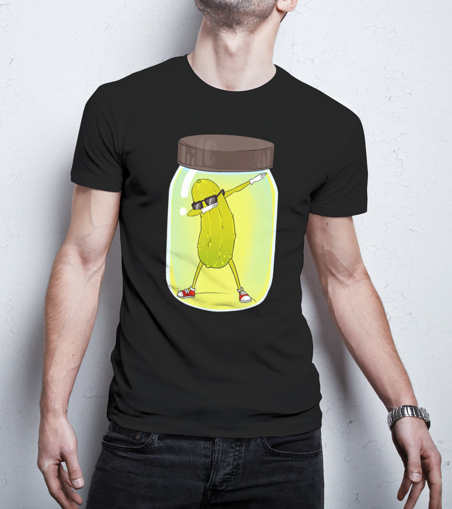 Dancing Pickle Dab In A Jar Cute Pickle Love T-Shirt