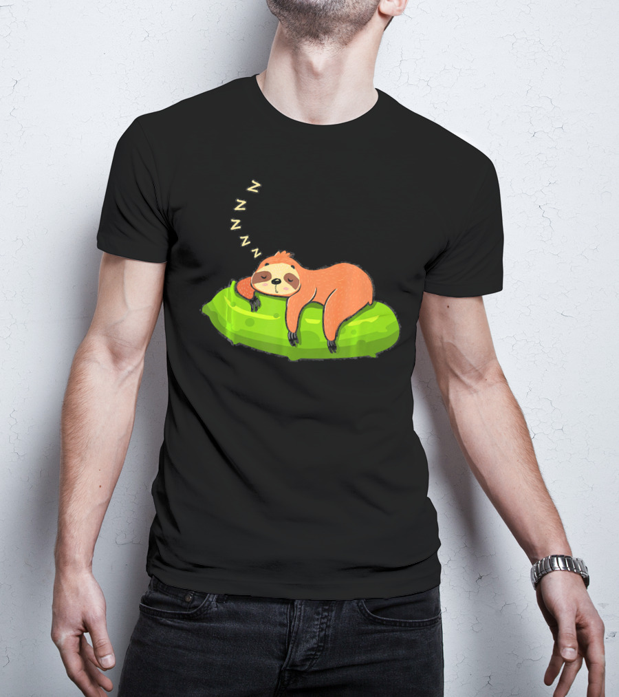 Lazy Sloth Sleeping On A Pickle With Zs T-Shirt