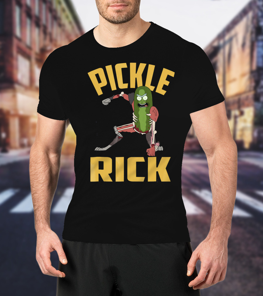 Pickle Rick Punch Rick And Morty Iconic Character Appeal T-Shirt