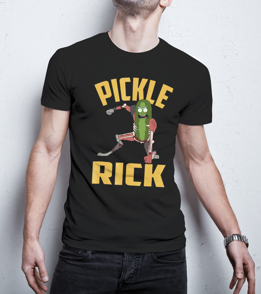 Pickle Rick Punch Rick And Morty Iconic Character Appeal T-Shirt