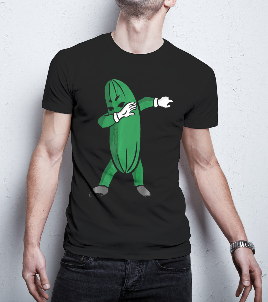 Dabbing Pickle Dance Cartoon T-Shirt