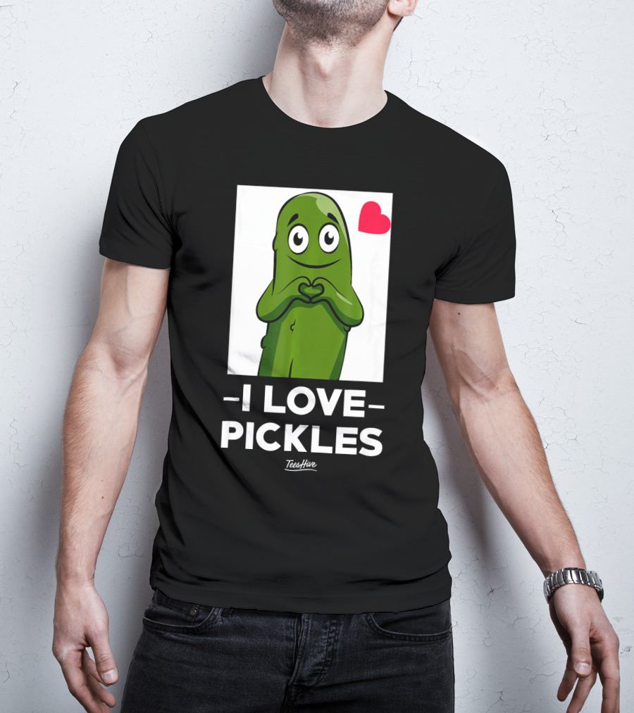 I Love Pickles Squad Heart Party T-Shirt