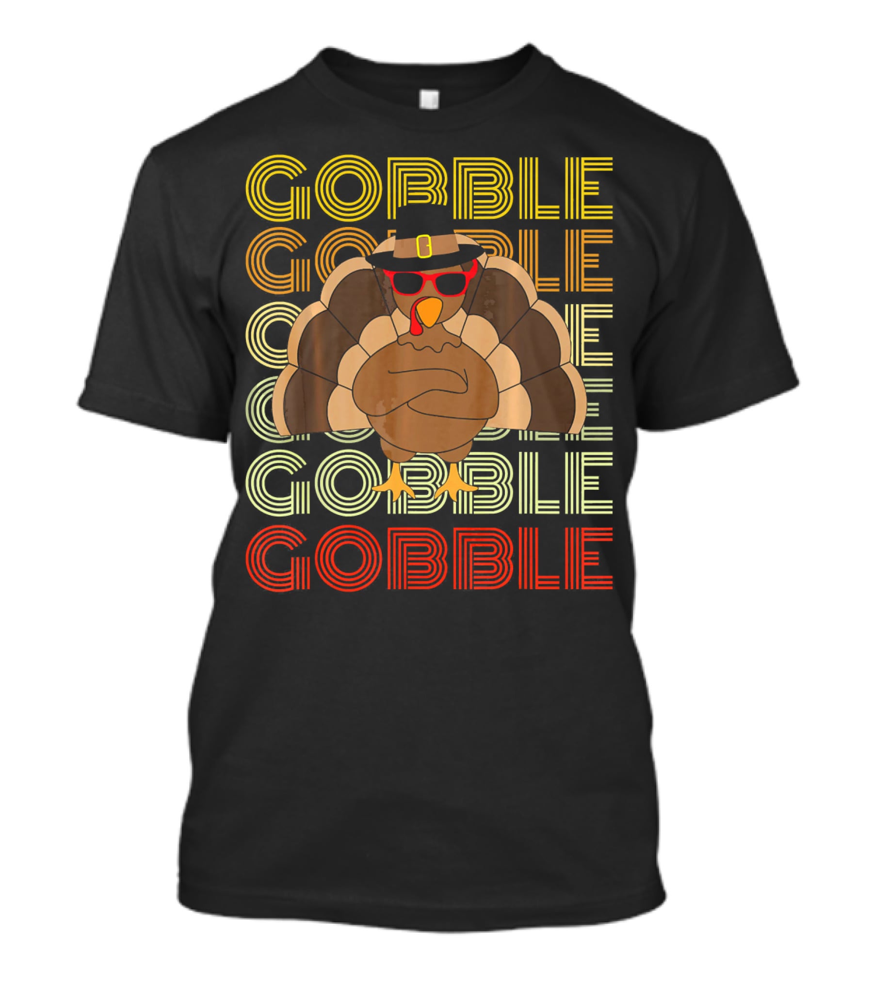 Gobble Gobble Cool Turkey With Sunglasses Thanksgiving T-Shirt