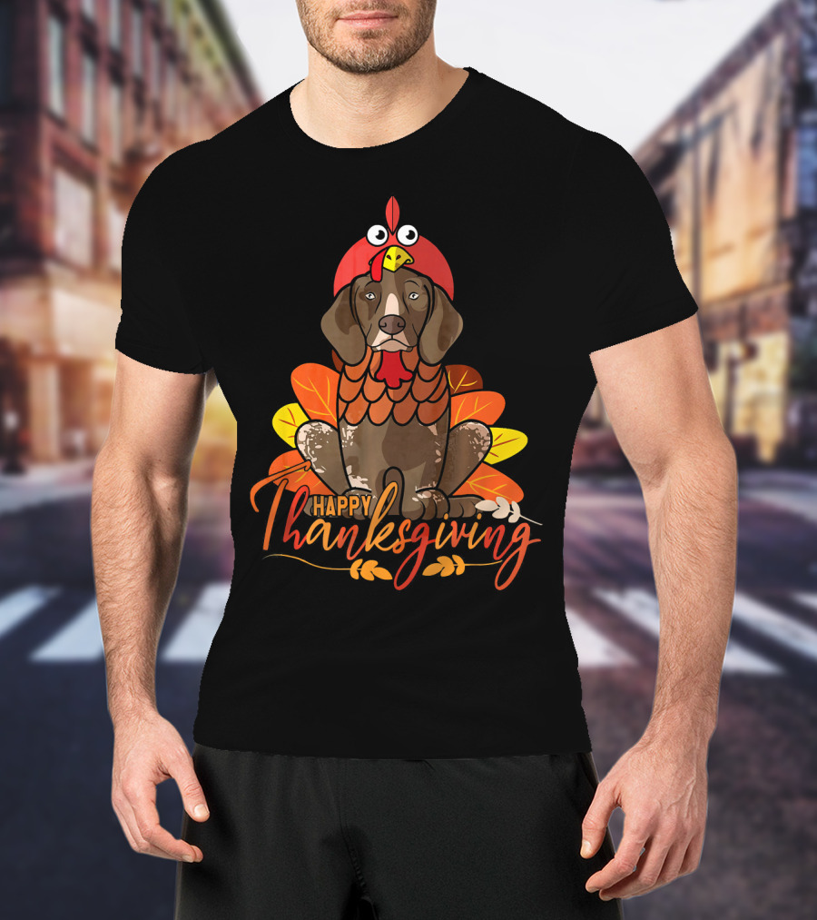 Happy Thanksgiving German Shorthaired Pointer Turkey Costume T-Shirt