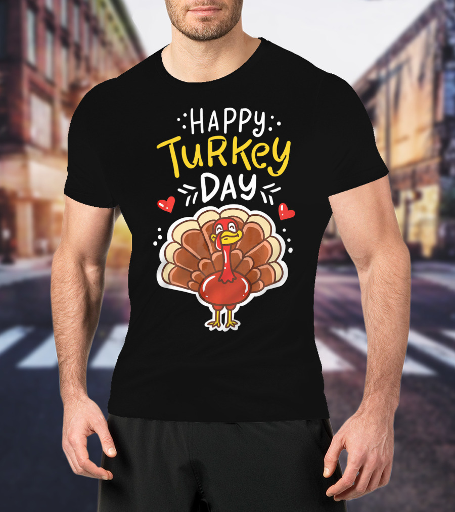 Happy Turkey Day Thanksgiving Festive T-Shirt