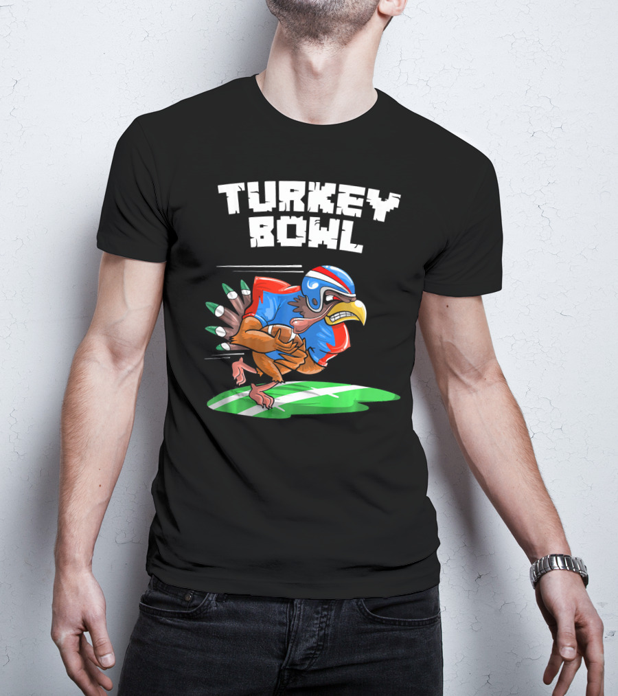 Turkey Bowl Funny Thanksgiving Football Turkey T-Shirt