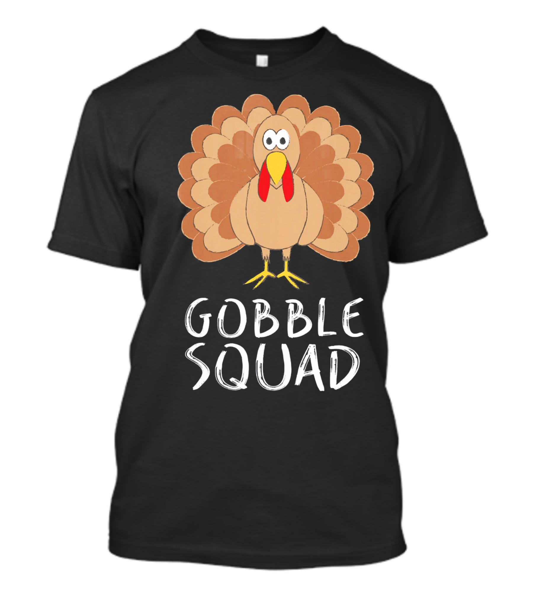 Gobble Squad Cute Turkey Trot Thankful Turkey T-Shirt