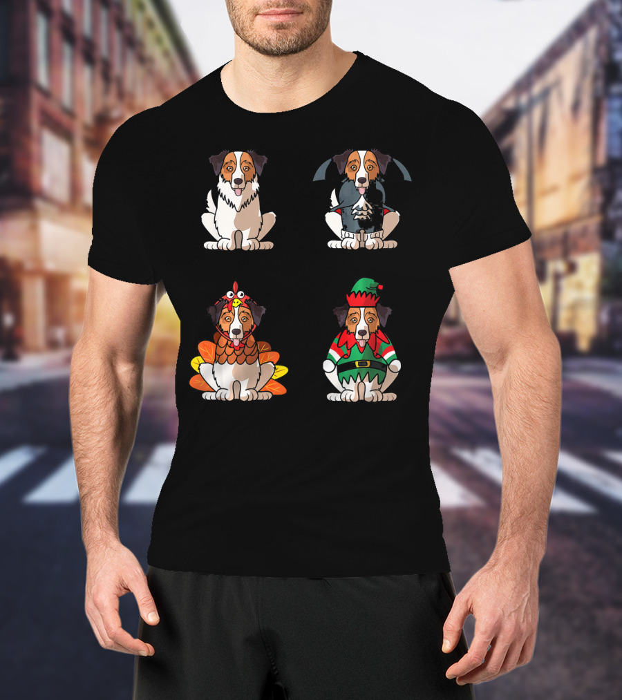 Australian Shepherd Halloween Thanksgiving Christmas Costumes T-Shirt