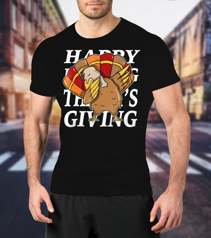 Dabbing Turkey Happy Thanksgiving T-Shirt