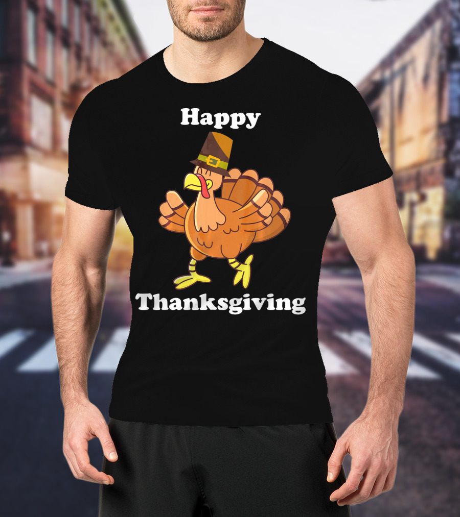 Happy Thanksgiving Pumpkin Turkey Fall T-Shirt