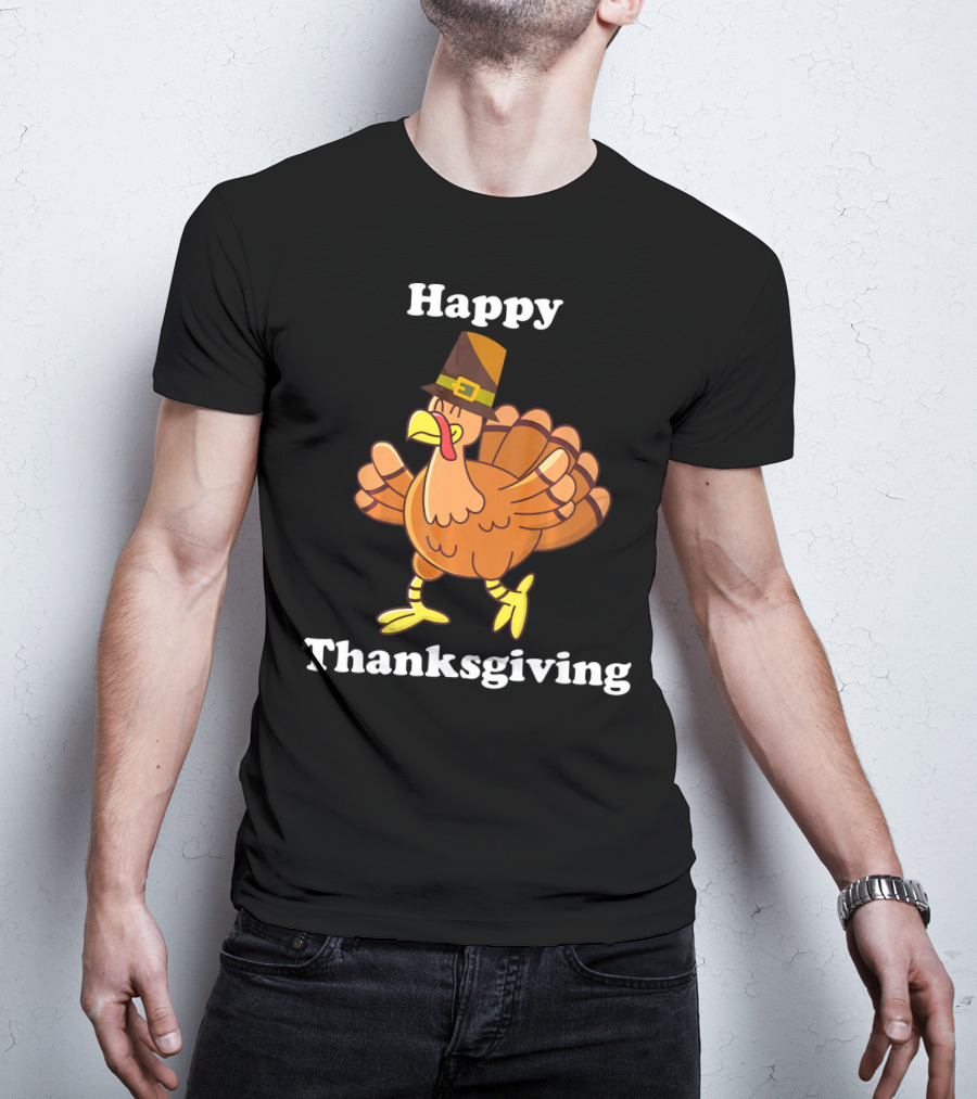 Happy Thanksgiving Pumpkin Turkey Fall T-Shirt