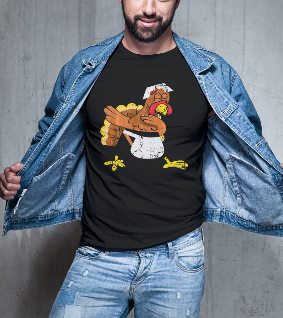 Dabbing Turkey Pilgrim Thanksgiving Dance T-Shirt