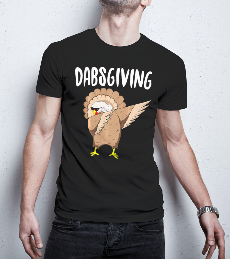 Dabsgiving Cool Dabbing Turkey Funny Thanksgiving T-Shirt