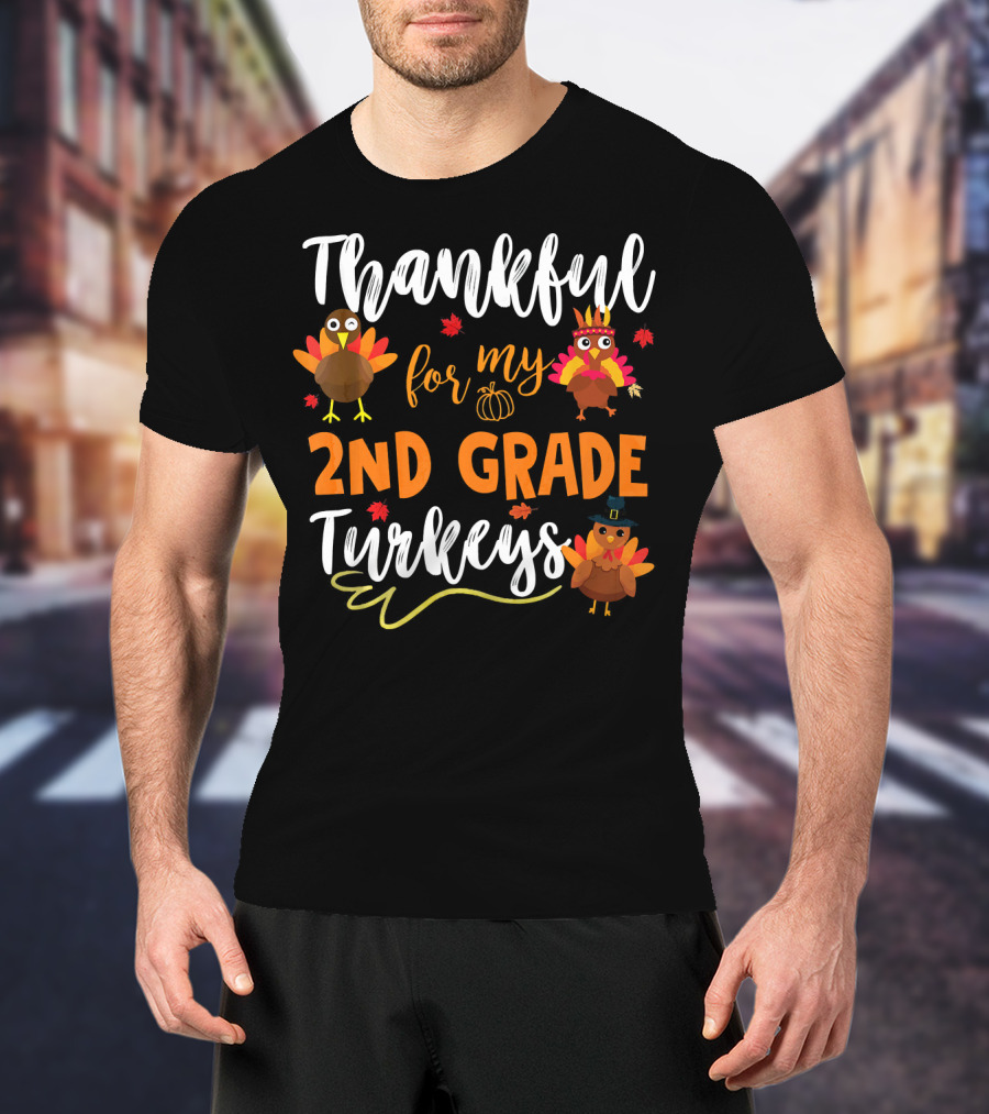 Thankful For My 2nd Grade Turkeys T-Shirt