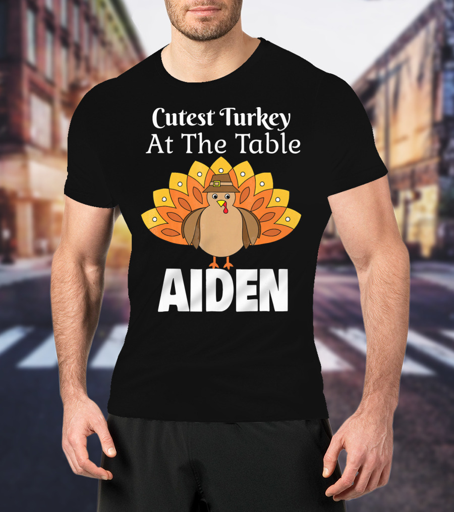 Cutest Turkey At The Table Aiden T-Shirt
