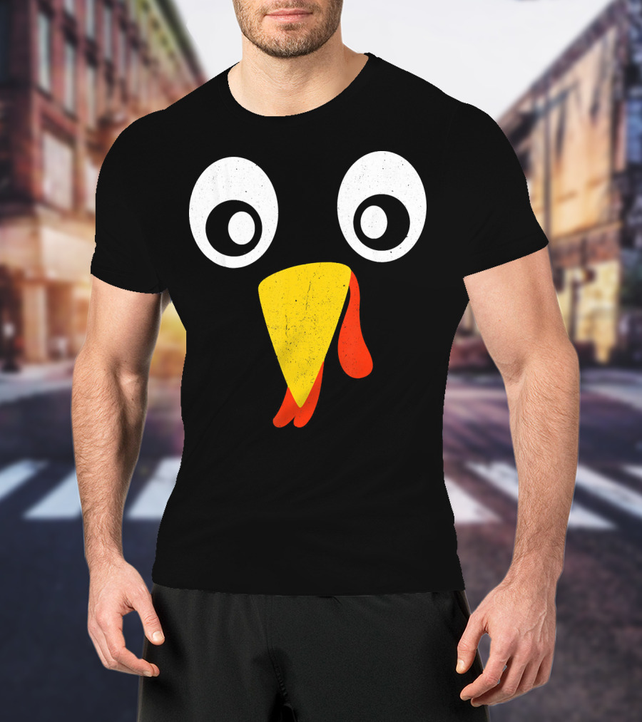 Turkey Face Pilgrim Eyes Beak And Wattle T-Shirt
