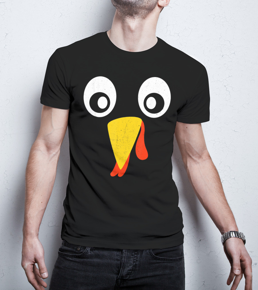 Turkey Face Pilgrim Eyes Beak And Wattle T-Shirt