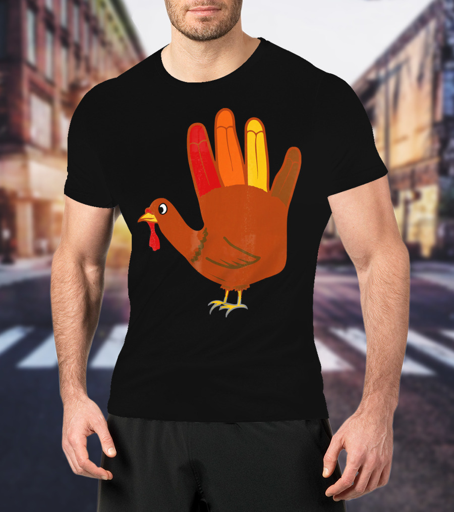 Thanksgiving Handprint Turkey T-Shirt