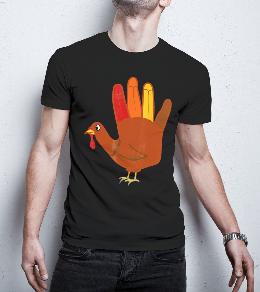 Thanksgiving Handprint Turkey T-Shirt