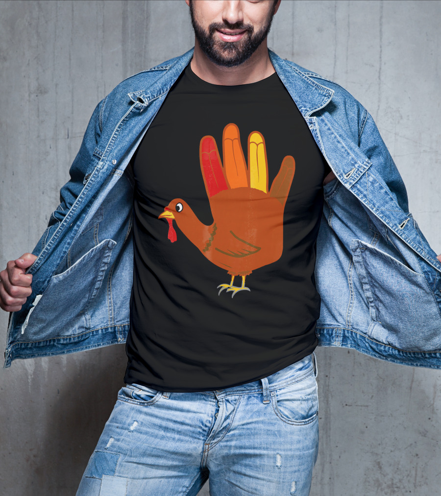 Thanksgiving Handprint Turkey T-Shirt