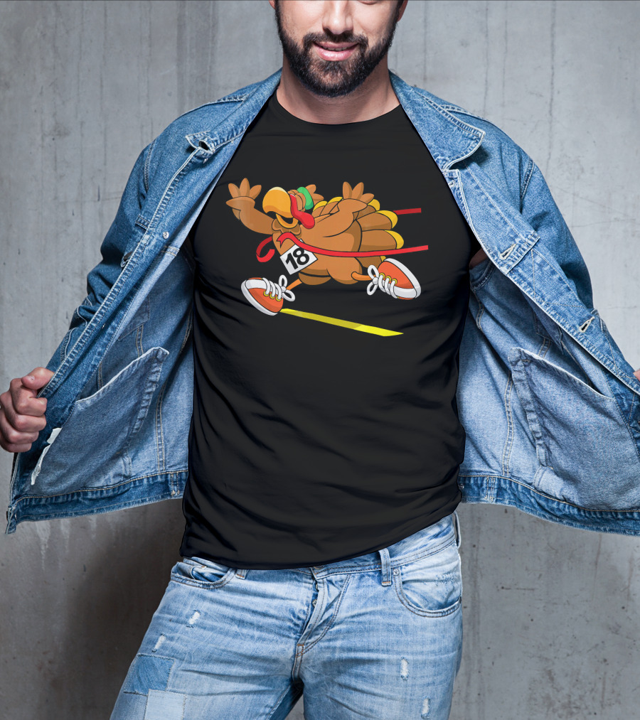 Turkey Trot Run 18 Racing Turkey T-Shirt