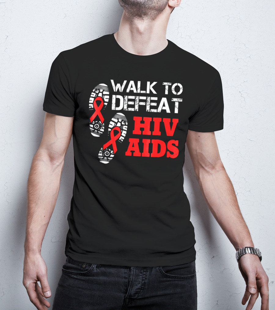 Walk To Defeat HIV AIDS T-Shirt