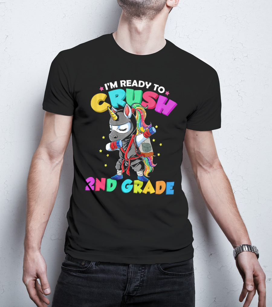 I'm Ready To Crush 2nd Grade Dabbing Unicorn Ninja T-Shirt