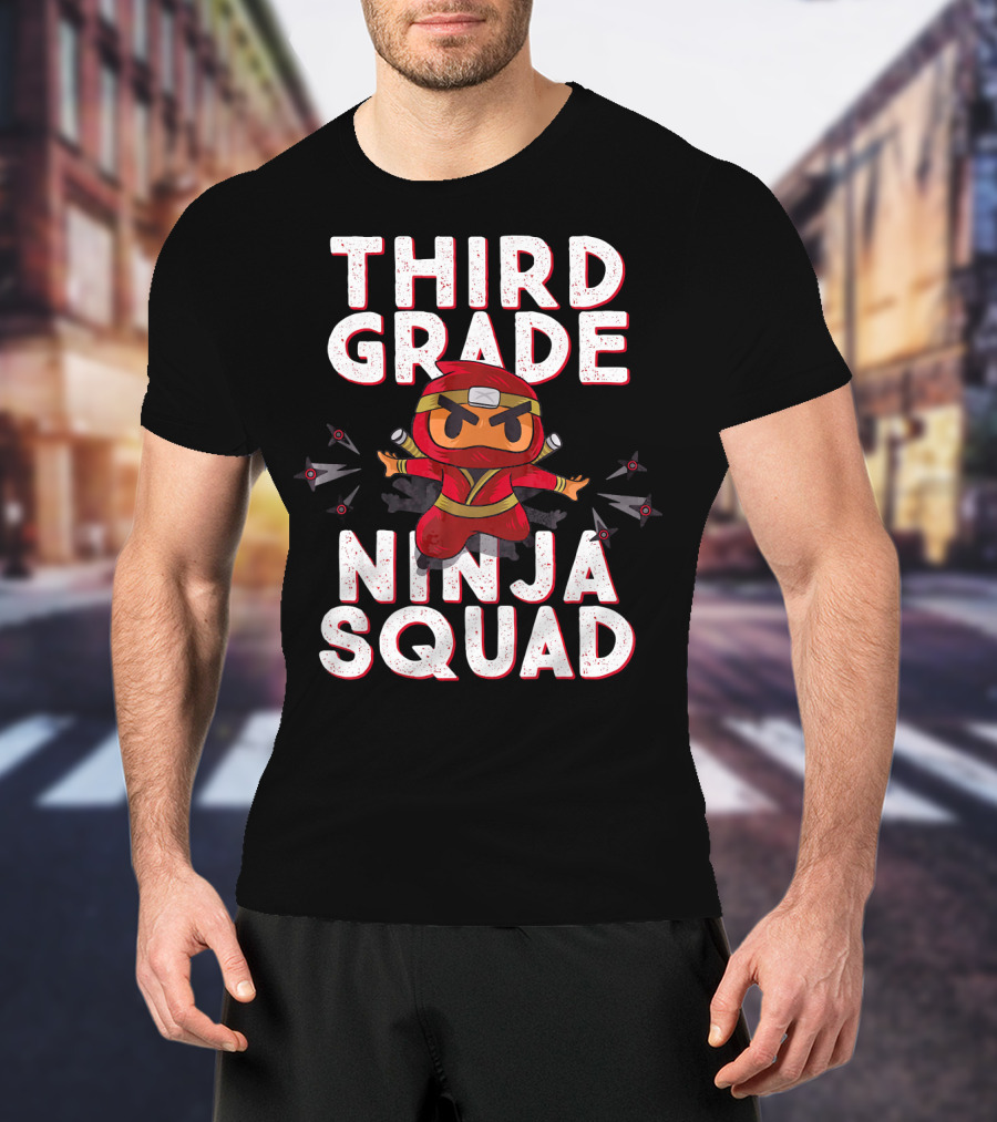 Third Grade Ninja Squad Fun Back To School T-Shirt
