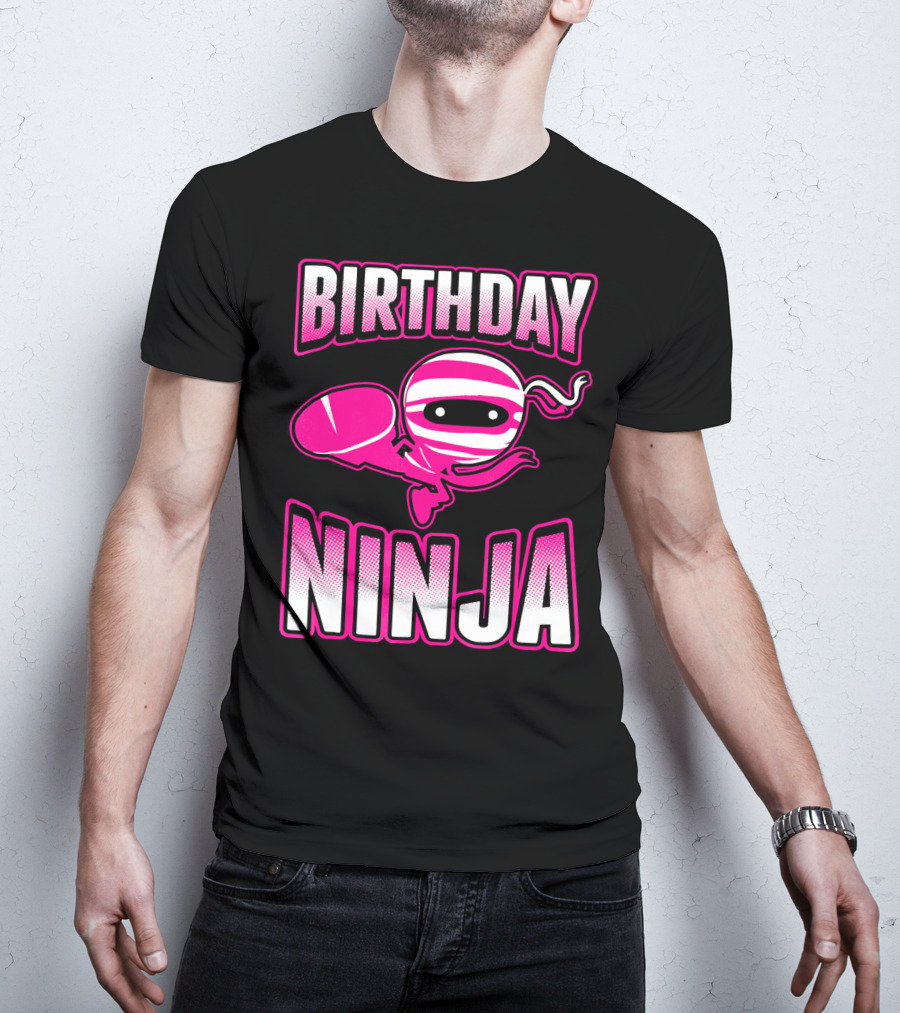 Birthday Ninja Pink Ninja Japa T-Shirt
