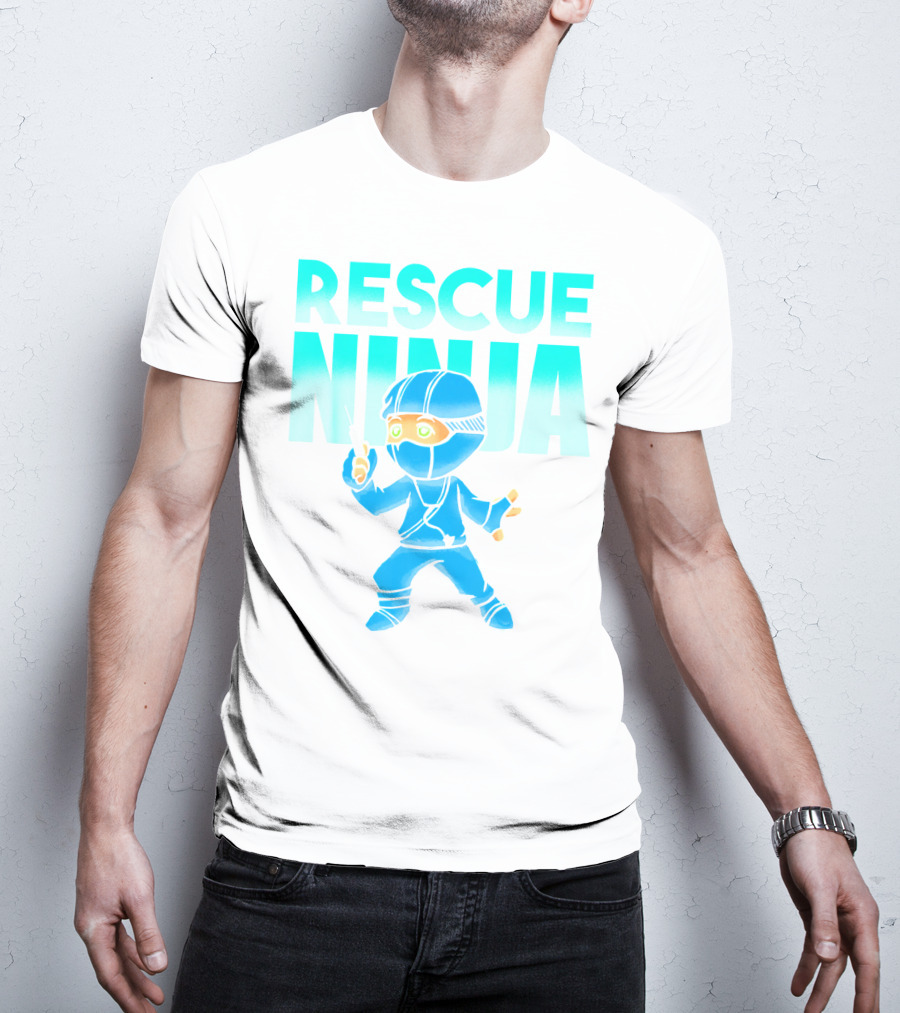 Rescue Ninja Nurses Nursing Day Men Pediatric Hero T-Shirt