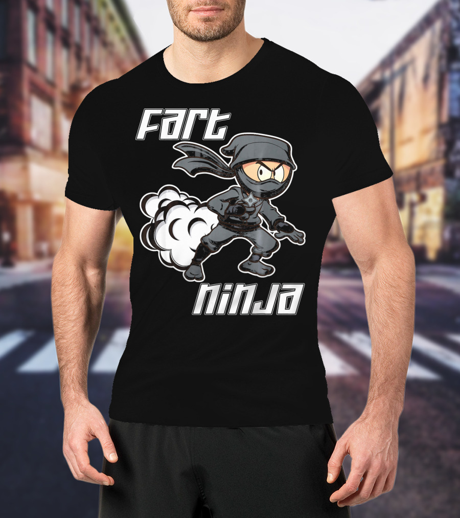 Funny Fart Ninja Farting Joke Ninja T-Shirt