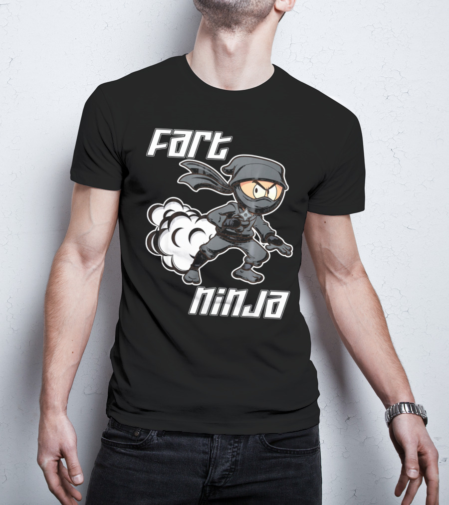 Funny Fart Ninja Farting Joke Ninja T-Shirt