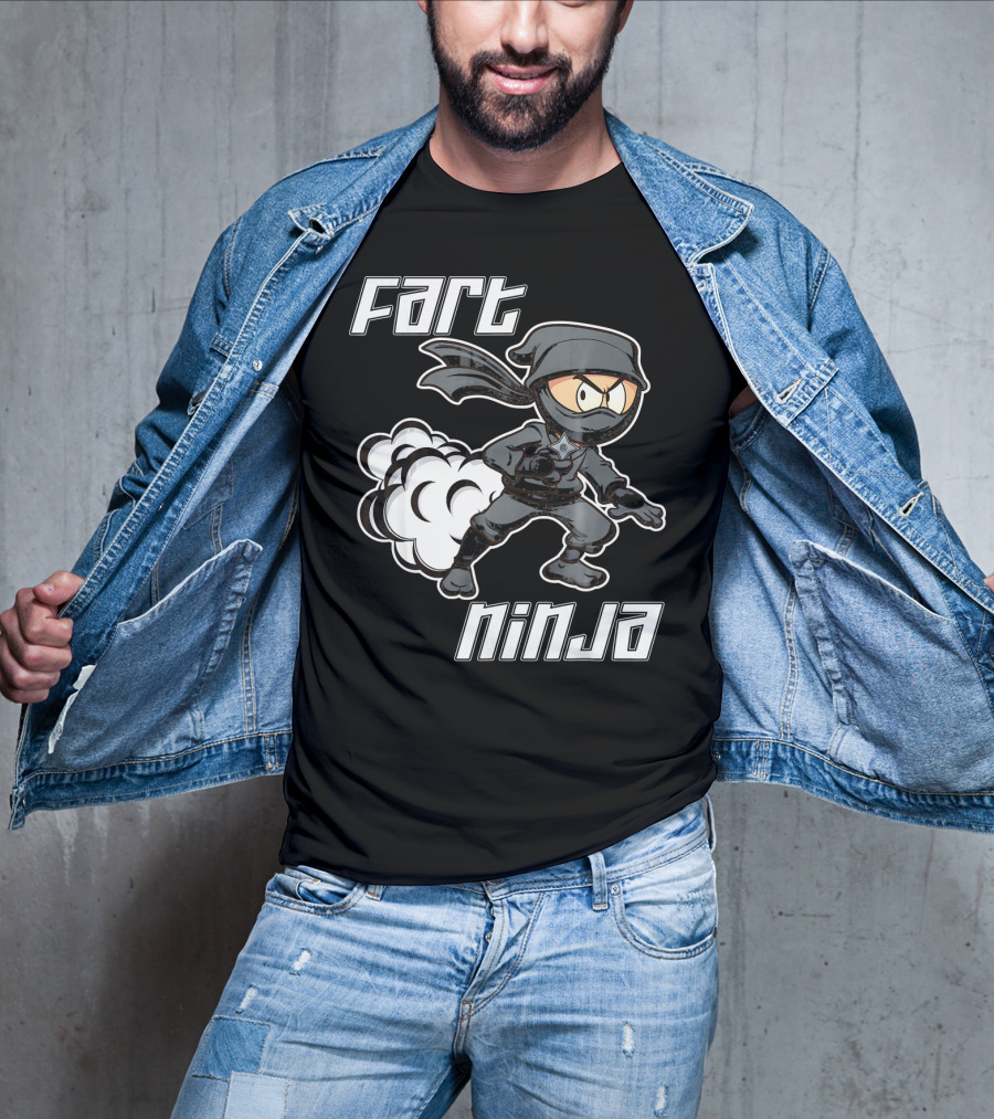 Funny Fart Ninja Farting Joke Ninja T-Shirt