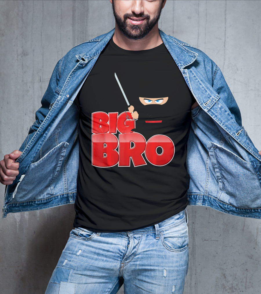 Big Bro Ninja Big Brother With Sword And Mask T-Shirt