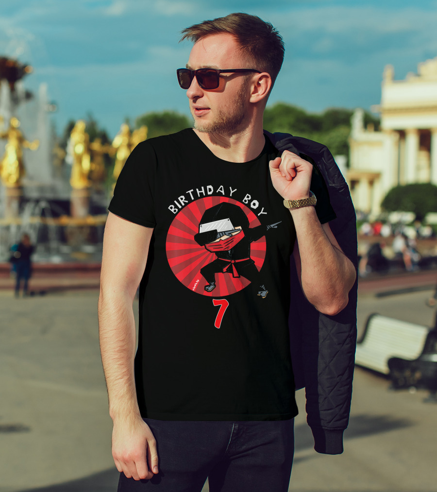 Birthday Boy 7 Ninja T-Shirt