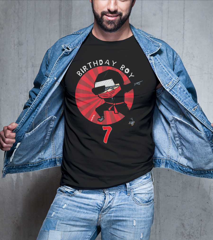 Birthday Boy 7 Ninja T-Shirt