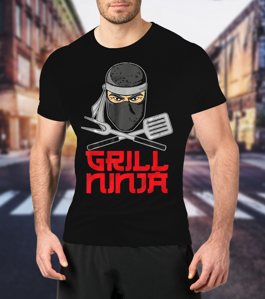 Grill Ninja Funny Barbeque Hibachi Cooking Gear T-Shirt