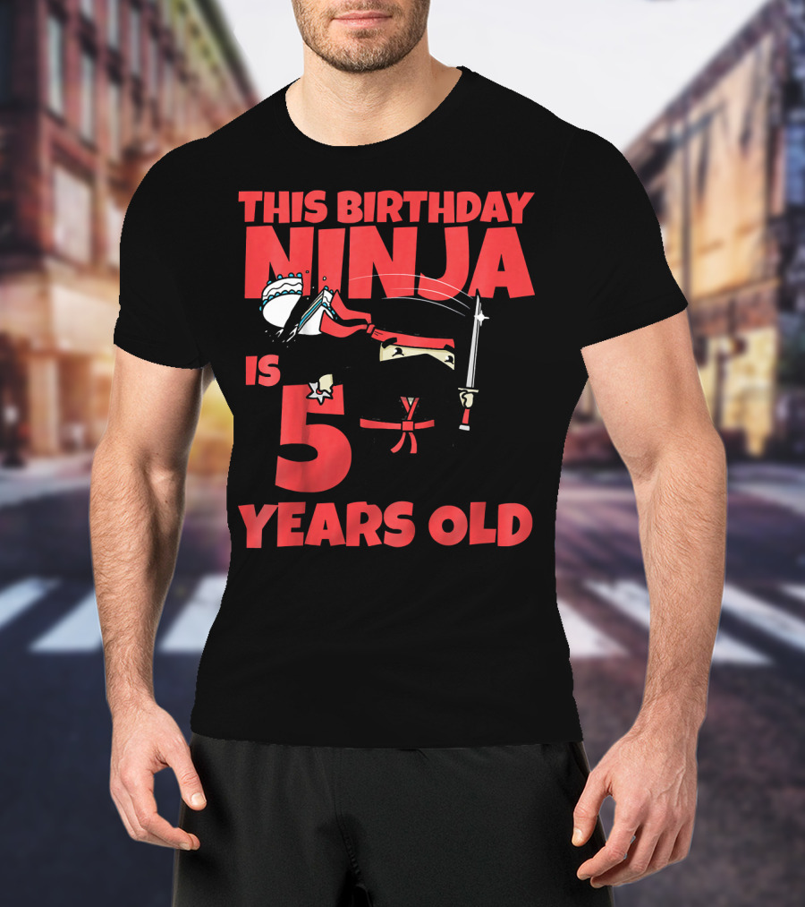 This Birthday Ninja Is 5 Years Old T-Shirt