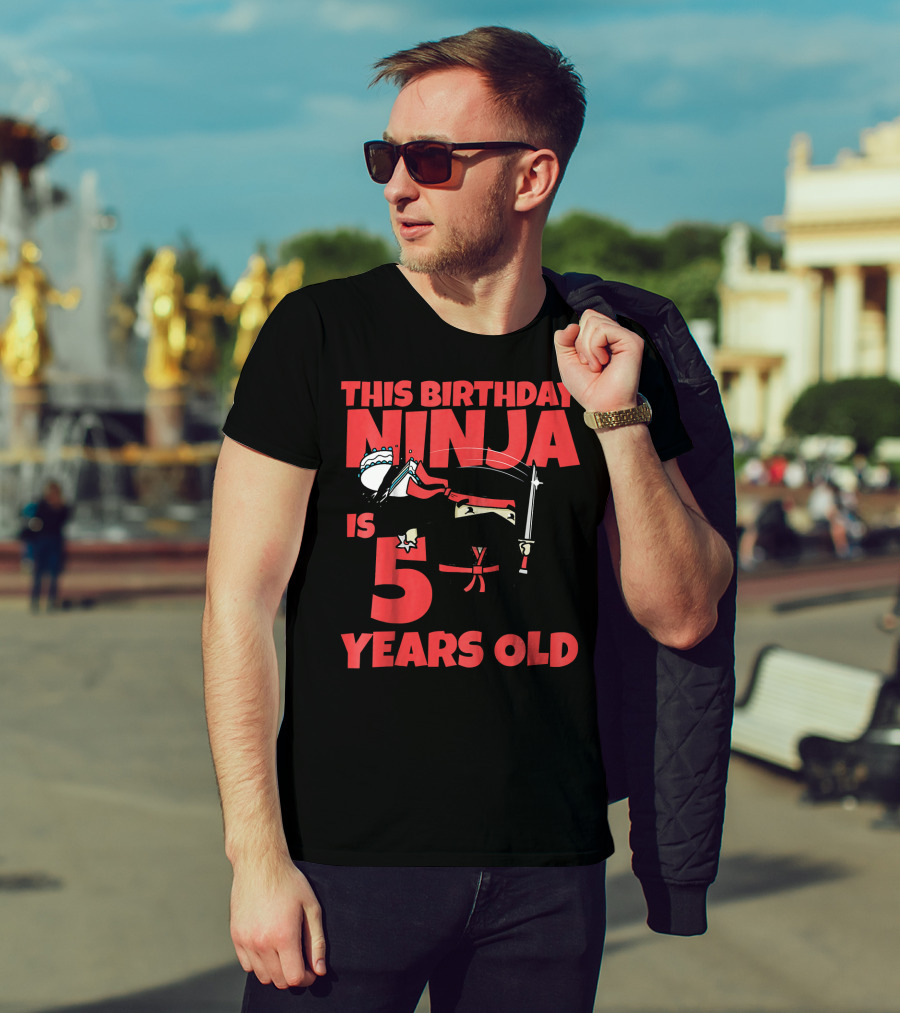 This Birthday Ninja Is 5 Years Old T-Shirt