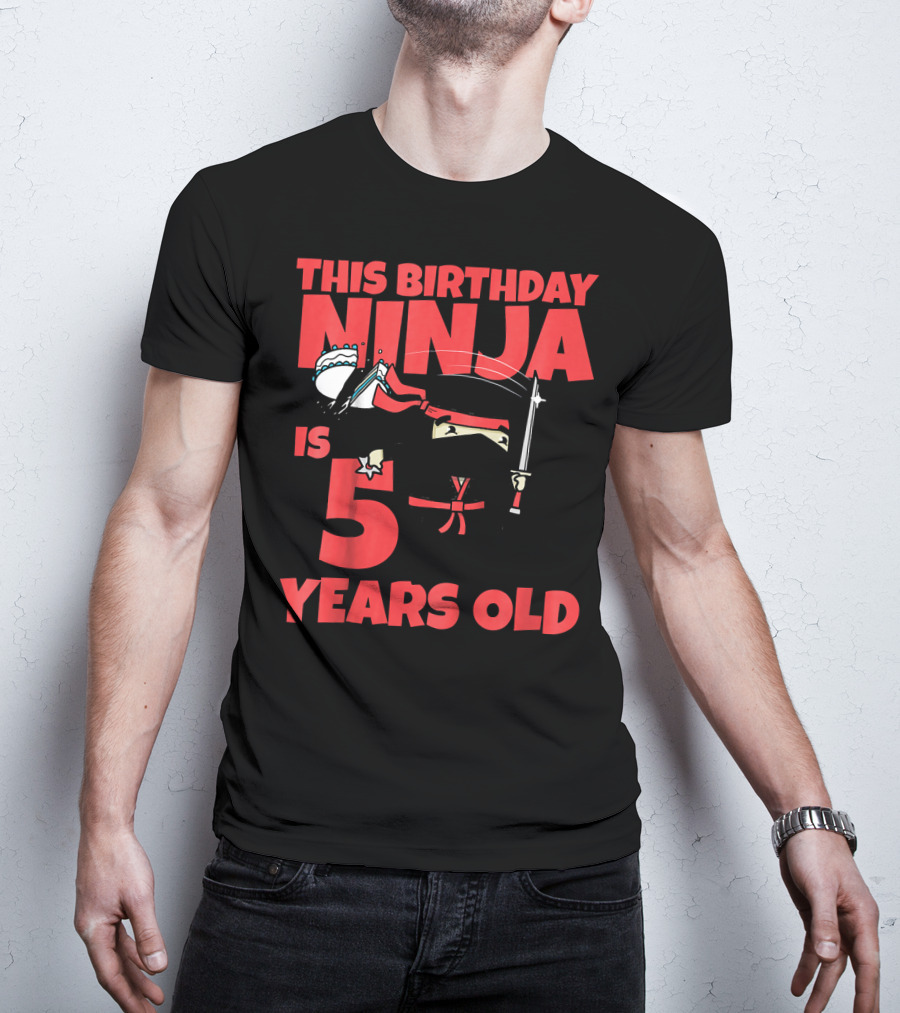 This Birthday Ninja Is 5 Years Old T-Shirt