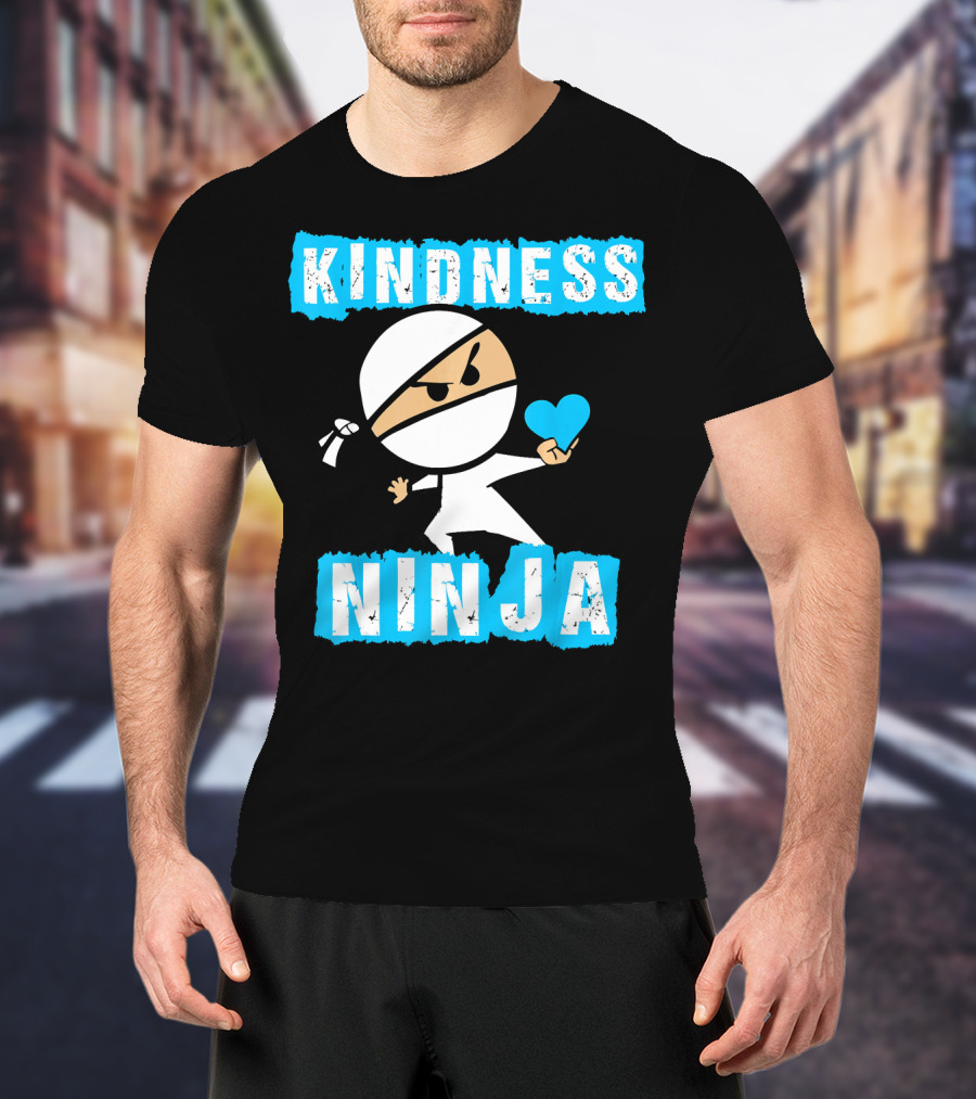 Kindness Ninja Heart-Driven Warrior T-Shirt