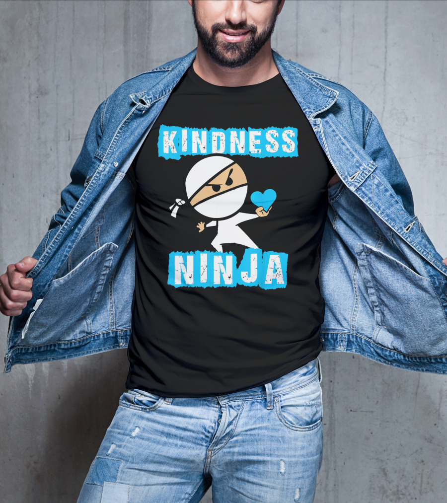 Kindness Ninja Heart-Driven Warrior T-Shirt
