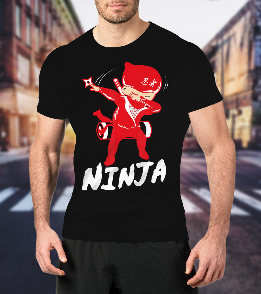 Ninja Dabbing Funny Martial Arts Star T-Shirt